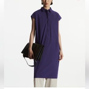COS Navy Shirt Dress, SZ 2, with belt and pockets